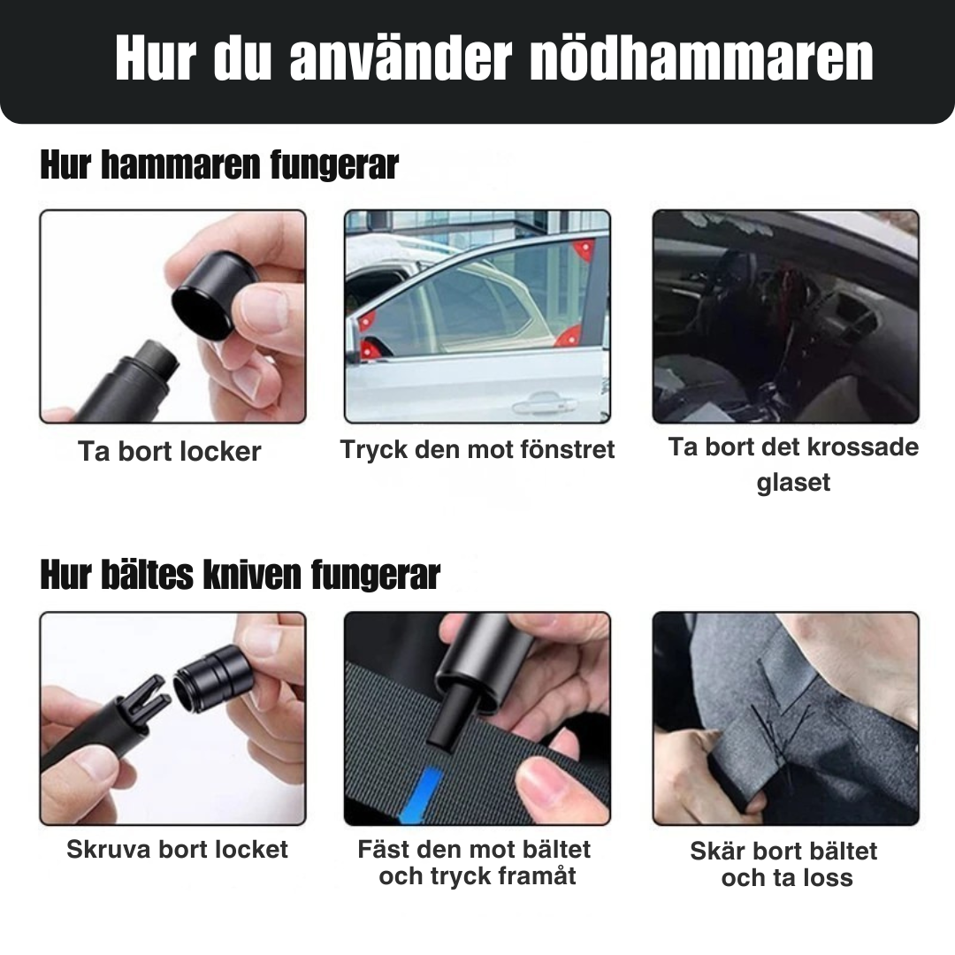 Nordic Car Escape - Nödhammaren som kan rädda liv.